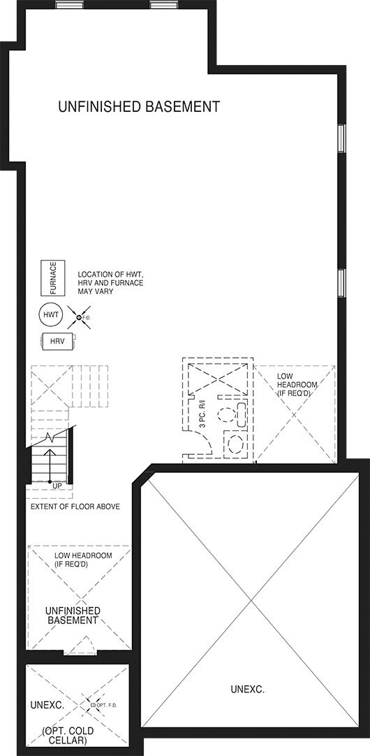 The Goldfinch | Unfinished Basement Layout